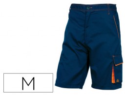 Pantalón bermuda de trabajo 5 bolsillos color azul naranja talla M